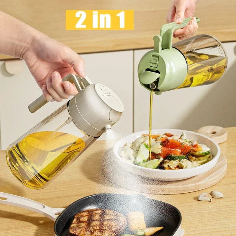 2-in-1 Oil Sprayer Bottle for Cooking, Baking and BBQ