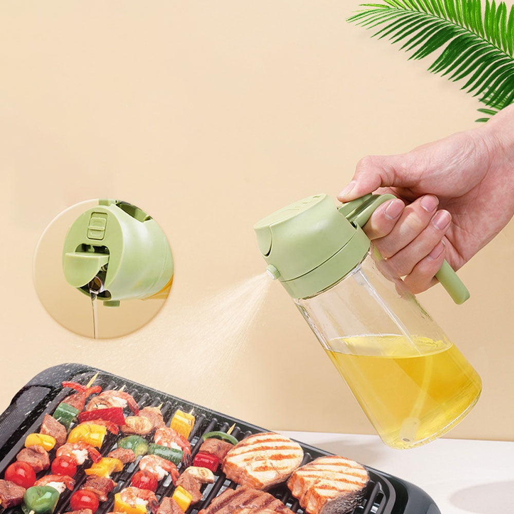 2-in-1 Oil Sprayer Bottle for Cooking, Baking and BBQ