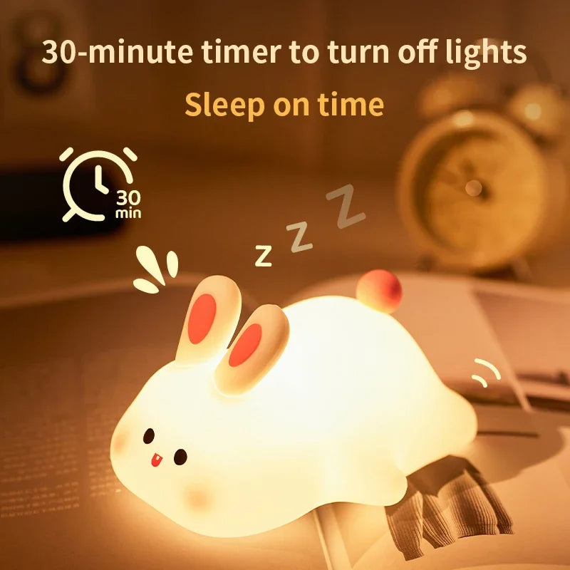 Cute Rabbit Silicone Night Lamp