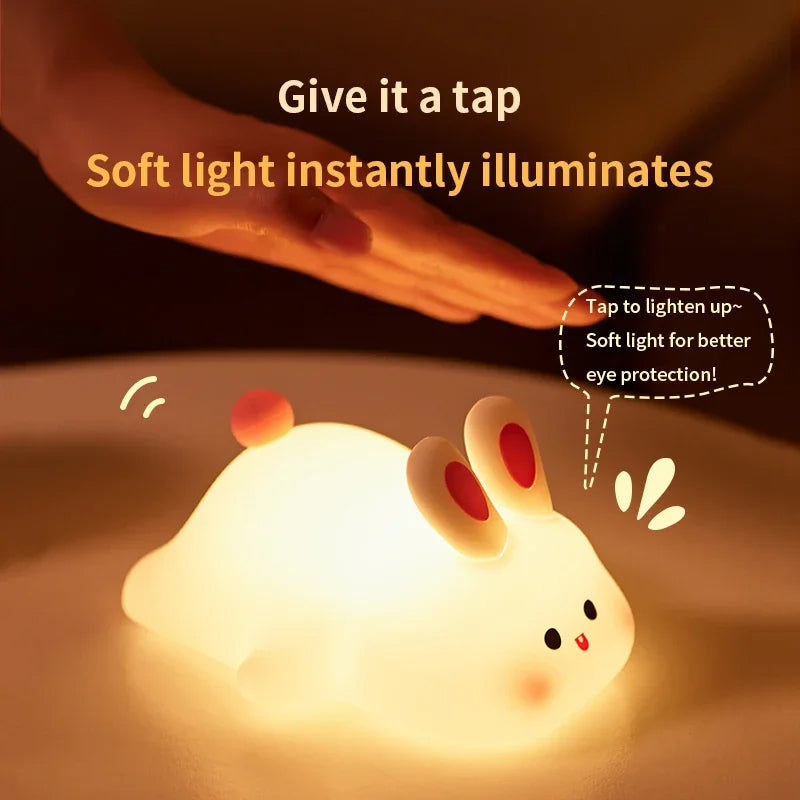 Cute Rabbit Silicone Night Lamp